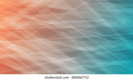 Modern colorful gradient background with lines. Green ang orange geometric abstract presentation backdrop. Vector illustration