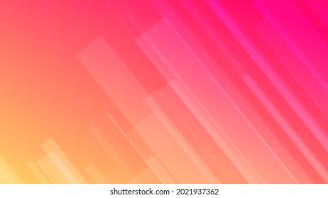 Modern colorful gradient background with lines. Red geometric abstract presentation backdrop. Vector illustration
