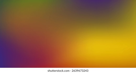 Modern colorful gradient background showcasing a smooth blend of warm and cool hues, creating an energetic abstract simple