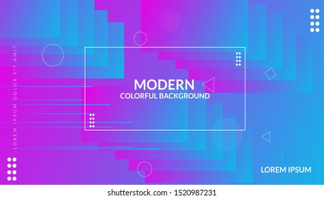 Modern colorful gradient background template with  geometric,  pattern vector illustrasion