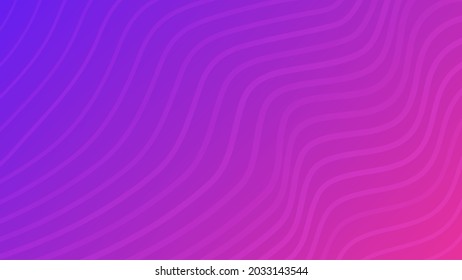 Modern colorful gradient background with wave lines. Purple geometric abstract presentation backdrop. Vector illustration