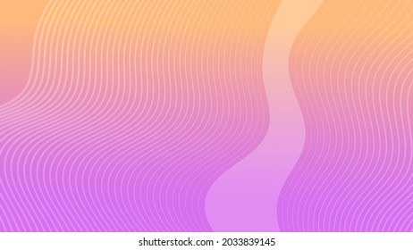 Moderner, bunter Farbverlauf-Hintergrund mit Wellenlinien. rosafarbene abstrakte, geometrische Präsentation vor Hintergrund. Vektorgrafik
