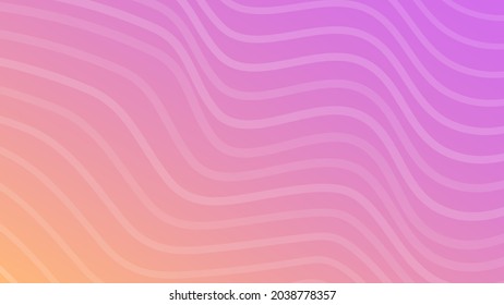 Modern colorful gradient background with wave lines. Violet geometric abstract presentation backdrop. Vector illustration