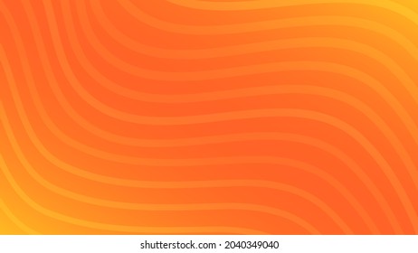 Modern colorful gradient background with wave lines. Orange geometric abstract presentation backdrop. Vector illustration
