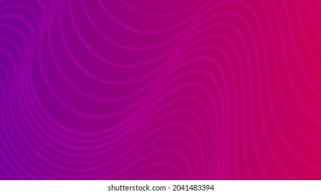 Fondo de degradado colorido moderno con líneas onduladas. Fondo de presentación abstracta geométrica rosa. Ilustración del vector