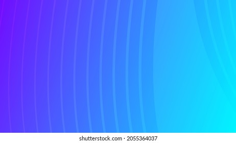 Modern colorful gradient background with wave lines. Blue geometric abstract presentation backdrop. Vector illustration