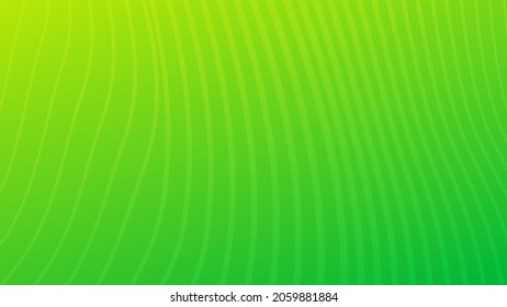Modern colorful gradient background with wave lines. Green geometric abstract presentation backdrop. Vector illustration