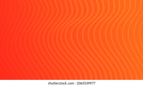 Modern colorful gradient background with wave lines. Orange geometric abstract presentation backdrop. Vector illustration