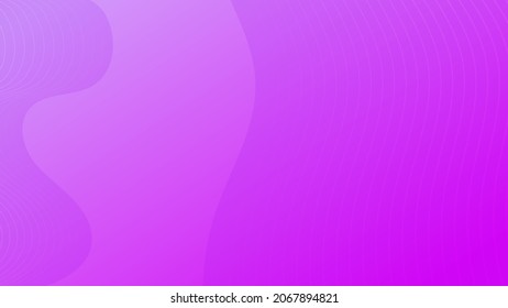 Modern colorful gradient background with wave lines. Violet geometric abstract presentation backdrop. Vector illustration