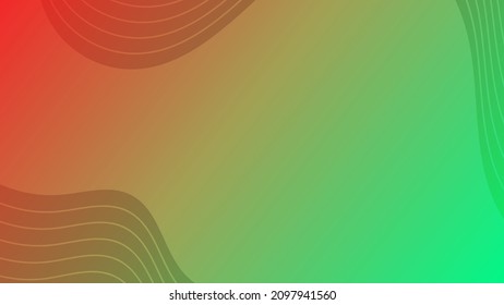 Fondo de degradado colorido moderno con líneas onduladas. Fondo de presentación abstracta geométrica verde. Ilustración del vector