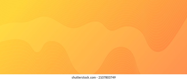 Fondo de degradado colorido moderno con líneas onduladas. Fondo de presentación abstracta geométrica amarillo. Ilustración del vector