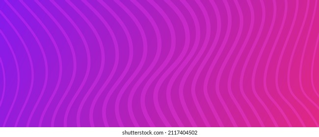 Modern colorful gradient background with wave lines. Purple geometric abstract presentation backdrop. Vector illustration