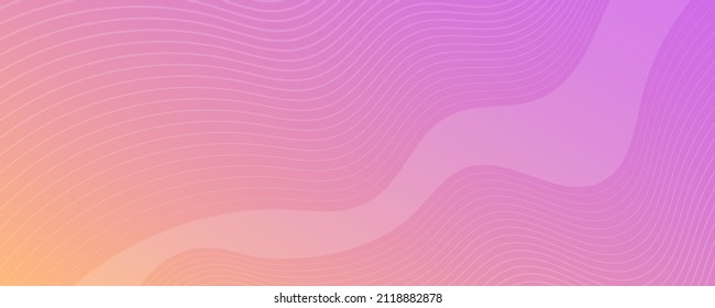 Fondo de degradado colorido moderno con líneas onduladas. Fondo de presentación abstracta geométrica rosa. Ilustración del vector