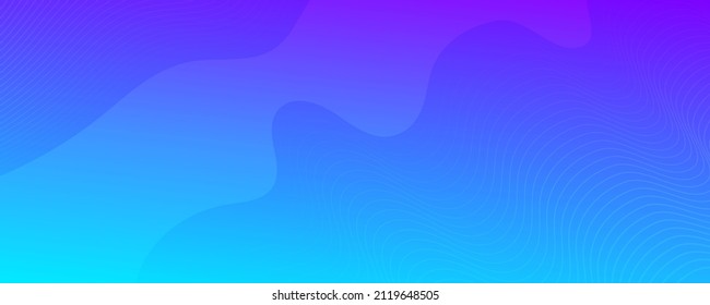 Modern colorful gradient background with wave lines. Blue geometric abstract presentation backdrop. Vector illustration