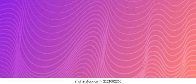 Fondo de degradado colorido moderno con líneas onduladas. Fondo de presentación abstracta geométrica violeta. Ilustración del vector