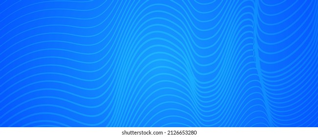 Moderner, bunter Farbverlauf-Hintergrund mit Wellenlinien. Blaue, geometrische abstrakte Präsentation vor Hintergrund. Vektorgrafik