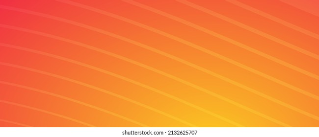 Modern colorful gradient background with wave lines. Orange geometric abstract presentation backdrop. Vector illustration