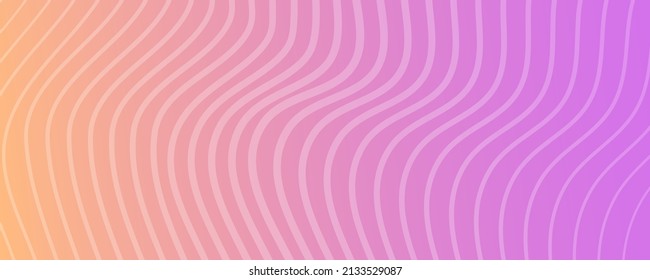Modern colorful gradient background with wave lines. Violet geometric abstract presentation backdrop. Vector illustration