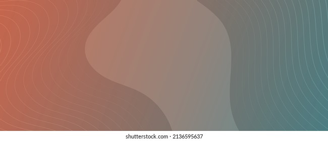Moderner, bunter Farbverlauf-Hintergrund mit Wellenlinien. Grüne und orangefarbene abstrakte abstrakte Präsentation vor Hintergrund. Vektorgrafik