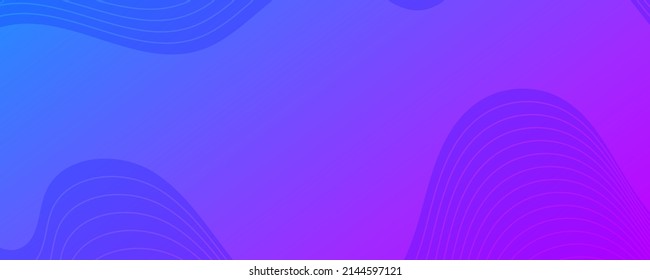 Modern colorful gradient background with wave lines. Purple geometric abstract presentation backdrop. Vector illustration