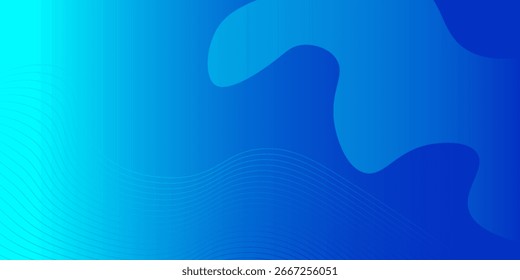 Fondo degradado colorido moderno con líneas onduladas. Fondo de presentación abstracto geométrico azul. 