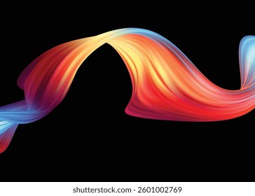 Modern colorful gradient flow poster. Wave Liquid shape in blue color background. Art design for your project. AI flowing shape. Digital motion design. Gradient background. Vector illustration. 