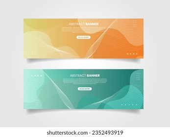 Modern colorful gradient presentation banner