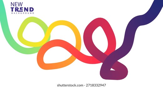 Design de fundo moderno colorido gradiente fita laço para projetos criativos