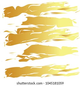 Modern colorful hand brush stroke set.