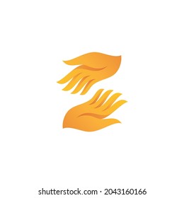 Modern Colorful Hand Care Icon for Caring Social Charity Logo Design