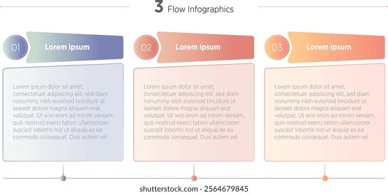 Modern colorful Infographic elements design template, business concept with 3 steps