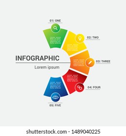 modern colorful infographic vector design template