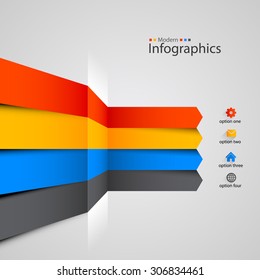 Modern colorful infographics design. Clean vector illustration
