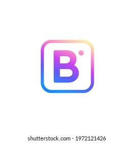 modern and colorful initial B logo design
