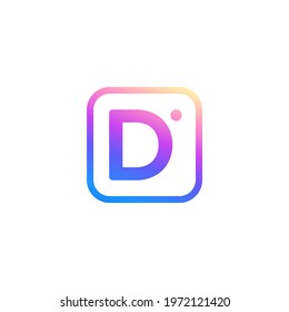 modern and colorful initial D logo design