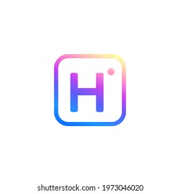 modern and colorful initial H logo design