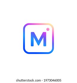 modern and colorful initial M logo design