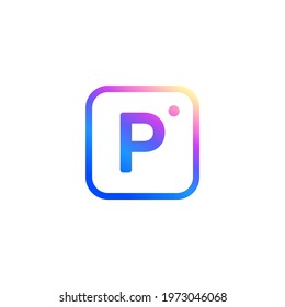 modern and colorful initial P logo design