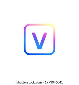 modern and colorful initial V logo design