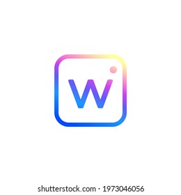 modern and colorful initial W logo design