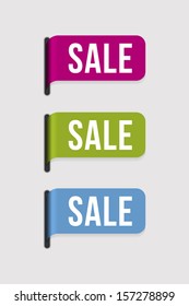 Modern colorful label, sale