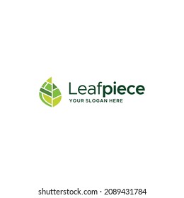 Modern colorful LEAF PIECE leaves logo design
