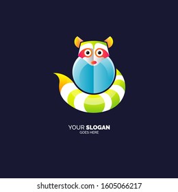 modern and colorful lemur logo