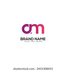 Modern colorful letter AM MA logo design vector element. Initials business logo.