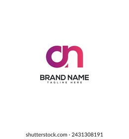 Modern colorful letter AN NA logo design vector element. Initials business logo.