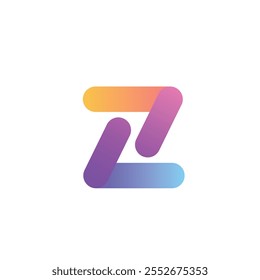 Logotipo moderno de la letra Z colorida