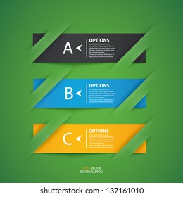 Modern colorful line, arrow design template. Vector