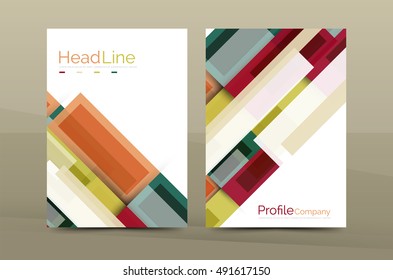 Diseño de composición de líneas coloridas y modernas. Conjunto de fondo abstracto