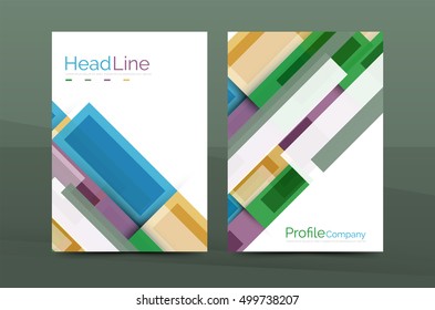 Diseño de composición de líneas coloridas y modernas. Conjunto de fondo abstracto