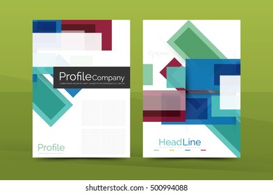 Modern colorful line composition design. Abstract background set